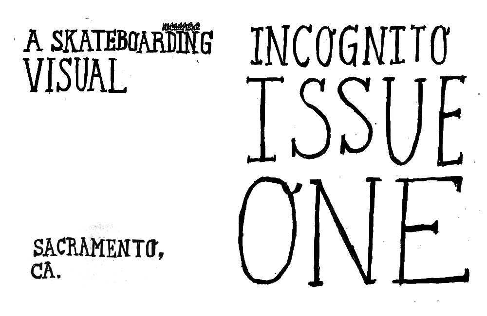 Incognito Issue One Splash Page